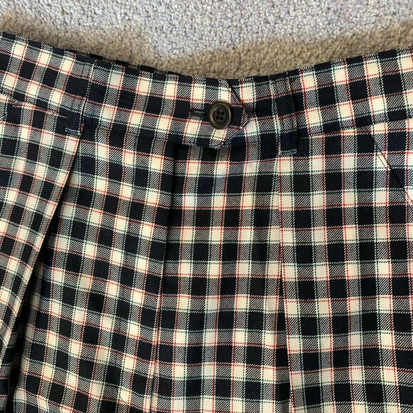 VTG 90s Escada Sport Wool Tartan Plaid Check Shorts Size 34 | US 2 High Waist - Picture 3 of 11